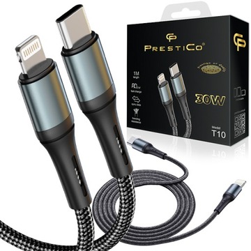 КАБЕЛЬ ДЛЯ APPLE IPHONE LIGHTNING USB C 1M PD 30W