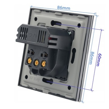 СТЕКЛЯННАЯ ЭЛЕКТРИЧЕСКАЯ РОЗЕТКА SCHUKO С ЗАРЯДНЫМ УСТРОЙСТВОМ USB A+C 5 В 2,1 А ЧЕРНАЯ