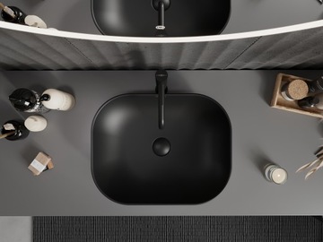 MEXEN ROSA НАСТОЛЬНАЯ РАКОВИНА 50 x 40 СМ МАТОВЫЙ ЧЕРНЫЙ