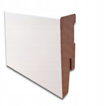 8 CM LISTWA FORMATOWANA PRZYPODŁOGOWA MDF biała