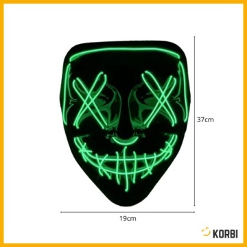 СВЕТЯЩИЕСЯ ПРИВЕЛО МАСКА ОЧИСТИТЬ НОЧЬ МАСКИРОВКА ХЭЛЛОУИН ЗЕЛЕНЫЙ