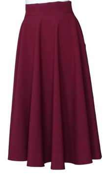 BORDOWA SPÓDNICA MIDI Z KOŁA KOŁO BORDO 38 M