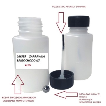 AUDI LAKIER SAMOCHODOWY ZAPRAWKA KAŻDY MODEL 50ML