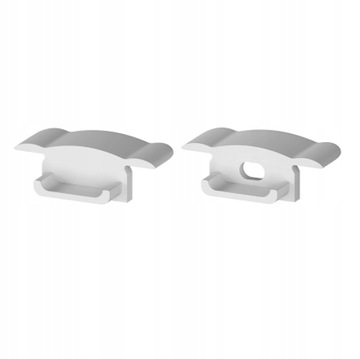 ZAŚLEPKI SREBRNE KOMPLET - PROFIL WYPUKŁY LED P6-1