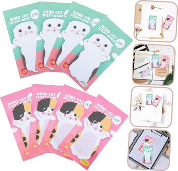 8 шт. клейких заметок с животными. Блокнот для заметок. Домашние заметки.