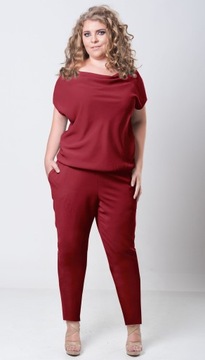 Wyszczuplający ELEGANCKI kombinezon Plus Size NA WESELE (44-54) XXXXL 48