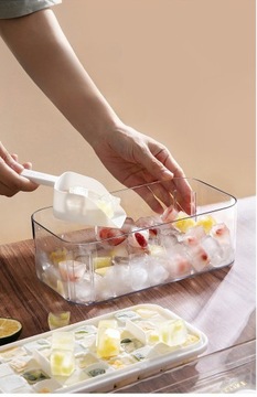 БОЛЬШОЙ КОНТЕЙНЕР ДЛЯ ИЗГОТОВЛЕНИЯ КУБИКОВ ЛЬДА ФОРМОВКА ДЛЯ ЛЬДА CUBE MAKER 64 ШТ. XXL