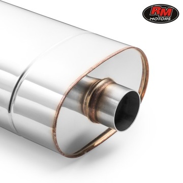 Универсальный эллиптический глушитель E001 500 мм № 76 мм