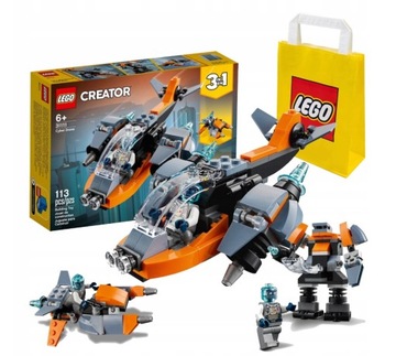 LEGO Creator 3 w 1 31111 Cyberdron + TORBA LEGO GRATIS