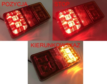 КОМПЛЕКТ 2x ЗАДНИЙ ФОНАРЬ ПРИЦЕПА, КОМБИНИРОВАННЫЙ СВЕТОДИОД, ПАРА СВЕТОДИОДНЫХ ЛАМП