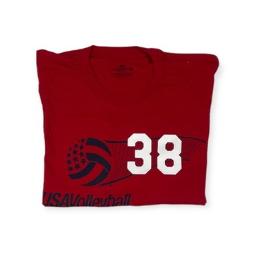 Мужская красная футболка Adidas USA Volleyball 38 L
