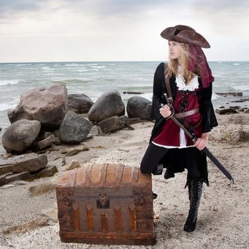 CZAPKA KAPELUSZ TRIKORN PIRATA PIRAT PIRACKI KAPITAN NEPTUN DLA DOROSŁYCH