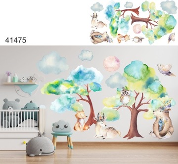 детские наклейки на стену поляна 200