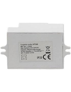 Сумеречный датчик движения, микроволновый датчик для установки в стену, для поверхностного монтажа для светодиодов