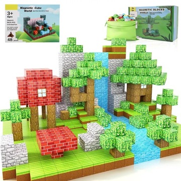 БОЛЬШИЕ МАГНИТНЫЕ СТРОИТЕЛЬНЫЕ БЛОКИ МАГНИТНЫЕ БЛОКИ лесной замок