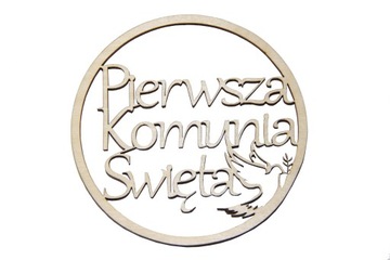 Koło Pierwsza Komunia Święta dekoracja ścienna