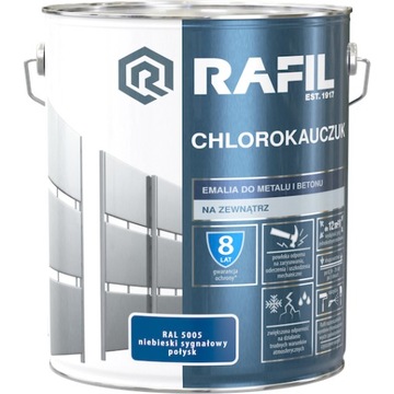Rafil Chlorokauczuk 10L Niebieski RAL5005 Emalia