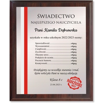Prezent Dzień NAUCZYCIELA Szkoła Koniec Roku