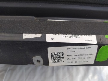 DESKA ROZDĚLOVAČE KOKPIT VW GOLF VI 6 81X ČERNÁ