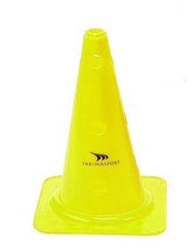 Pachołek treningowy stożek z otworami 38 cm ŻÓŁTY
