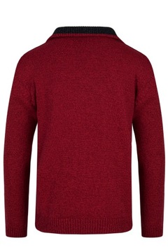 МОДНЫЙ МУЖСКОЙ СВИТЕР ДЛЯ ГОЛЬФА, КРАСНАЯ ПОЛОВИНА МОЛНИИ - XL