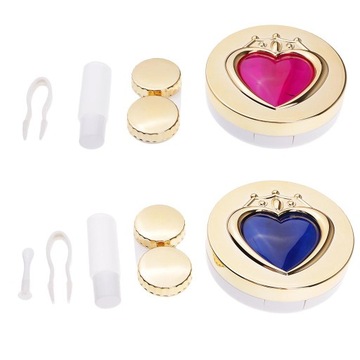 Beauty Mini Contact Дорожный футляр для замачивания Дорожный набор Золотой Синий