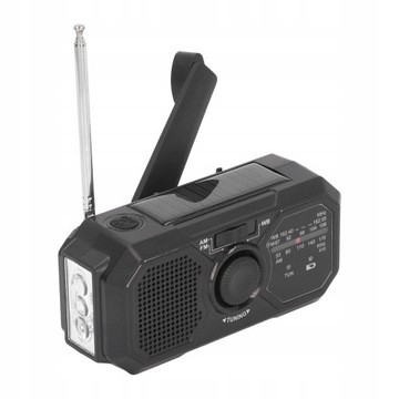 RADIO LED AWARYJNE NA KORBKĘ SOLARNE POWERBANK