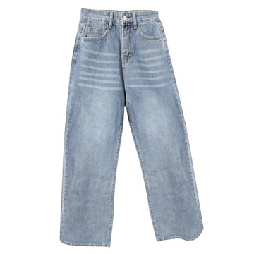 Straight Wide Leg Jeans Ladies Denim Pants Summer