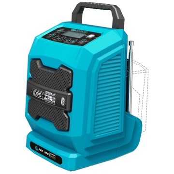 Radio akumulatorowe bluetooth budowlane USB DEDRA
