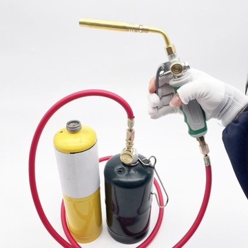 Пропановая паяльная горелка с латунной головкой и шлангом