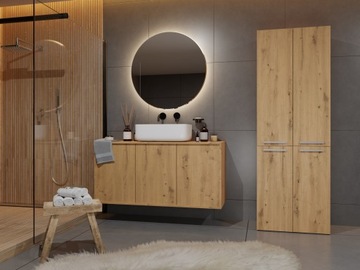 ШКАФ КНИЖНЫЙ ШКАФ 60 POST NEL DD 2K КОРЗИНА ДУБ ARTISAN