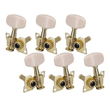 6 шт. гитара 3L 3R, кнопка с открытой струной, колки, колки для ключей, белый колышек