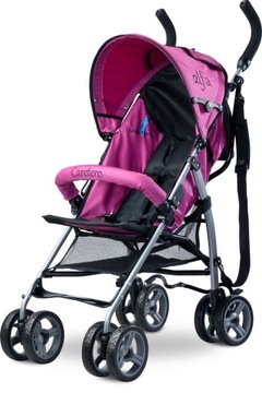 Caretero ALFA - wózek spacerowy typu parasolka, pasek, barierka, daszek