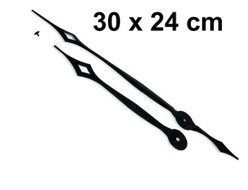 WSKAZÓWKI czarne do zegara ściennego 60 cm