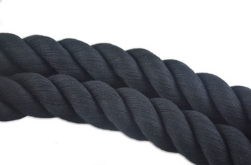 LINA BAWEŁNIANA CZARNA 40MM, 1 METR, NA METRY
