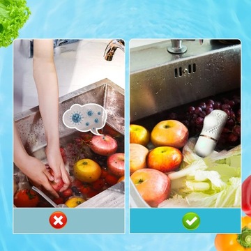 МОЕЧНАЯ МАШИНА ДЛЯ ФРУКТОВ И ОВОЩЕЙ/РЫБЫ, ОЧИСТИТЕЛЬ ПИЩЕВЫХ USB ОЗОНАТОРОВ, 4 Ач