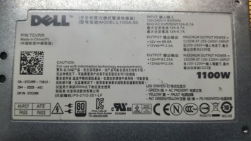 БЛОК ПИТАНИЯ DELL L1100A-S0 TCVRR 12 В 89,6 А 1100 Вт