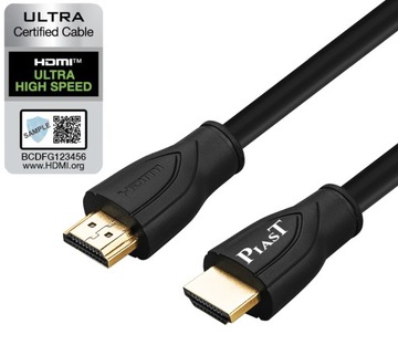 PIAST CERTYFIKOWANY Kabel HDMI 2.1 8K 4K 120Hz 2m