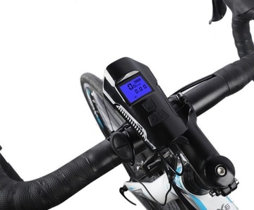 ВЕЛОСИПЕДНАЯ ФАРА ПЕРЕДНЯЯ + ЗАДНЯЯ + СЧЕТЧИКА И ГРУГОВЫЙ СИГНАЛ