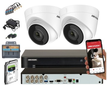ZESTAW 2 KAMERY REJESTRATOR DYSK HIKVISION ACUSENS