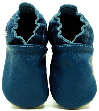 ekoTuptusie SMOOTH NAVY синие папутки из кожи, размер 26