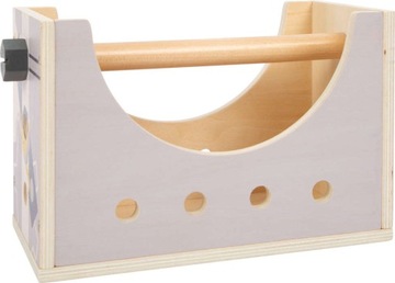 WALIZKA Z NARZĘDZIAMI MŁOTEK ŚRUBOKRĘT DREWNIANA SKRZYNKA 24 EL.