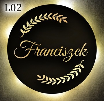 Светодиодный ночник с именем ребенка, дерево, 30 см.