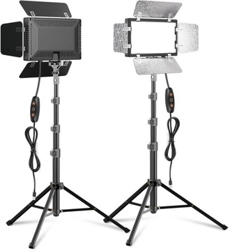 ОСВЕЩЕНИЕ ДЛЯ ФОТОГРАФИИ СВЕТОДИОДНЫЕ ЛАМПЫ 2 x РЕГУЛИРУЕМАЯ ЛАМПА EMART 2 x ШТАТИВ
