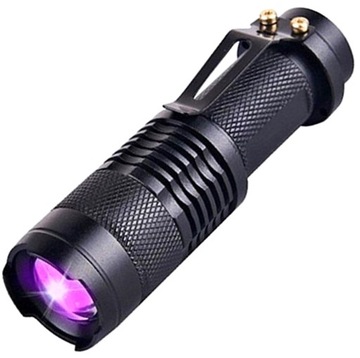 LATARKA TAKTYCZNA LED ZOOM DIODA UV TESTER ZD75A