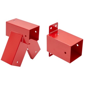 Łącznik ścienny i do huśtawki 90x90 mm 90° czerw