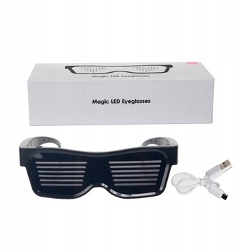 LED z Bluetooth okulary na imprezę świecące