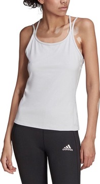 KOSZULKA DAMSKA ADIDAS STUDIO SLIM STRAPPY BACK TANK TOP BIAŁA HE3141 r L