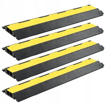 Najazd kablowy Progi zabezpieczające kable 2 tunele 101,5 cm guma 4 szt