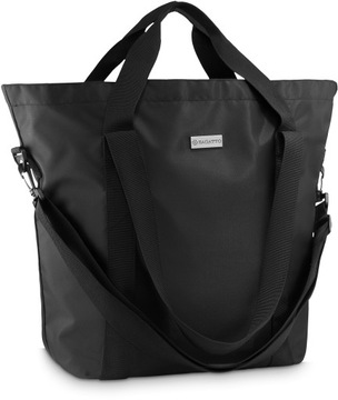 Torebka damska na ramię czarna pojemna torba shopper duża podróżna ZAGATTO